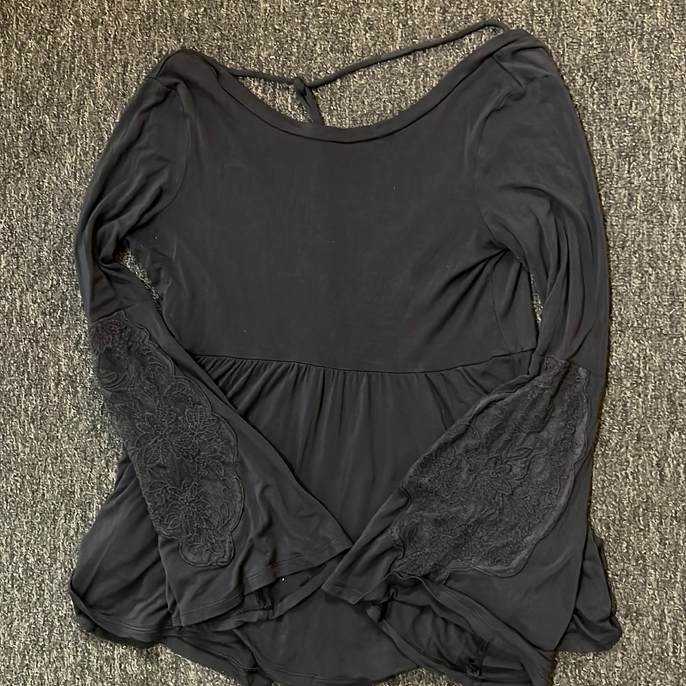 Dark Grey XS open back top - Soft & Sexy American Eagle long sleeve
